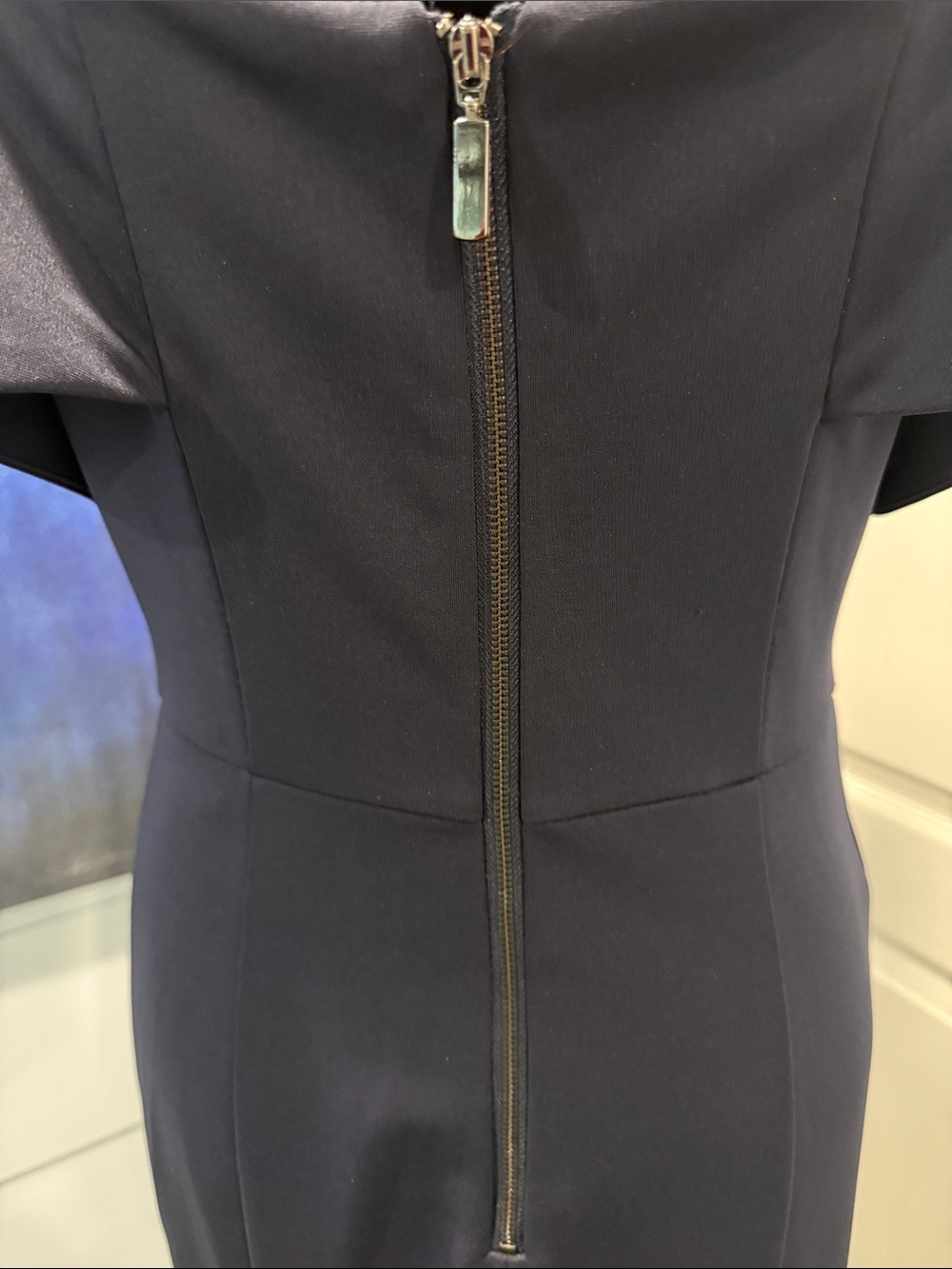 le chateau Navy Off-Shoulder Midi Sheath Dress - Picture 3 of 6